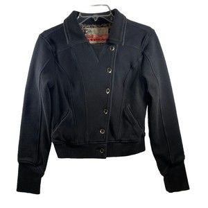 Free People Black Button-Up Jacket